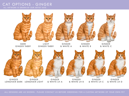 Personalised Ginger Cat Christmas Card