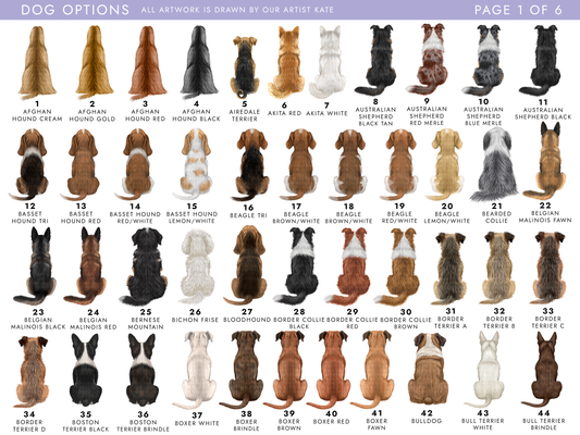 Personalised Any Dog Breed Anniversary Card