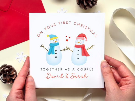 Personalised 1st Christmas as Couple Xmas Card