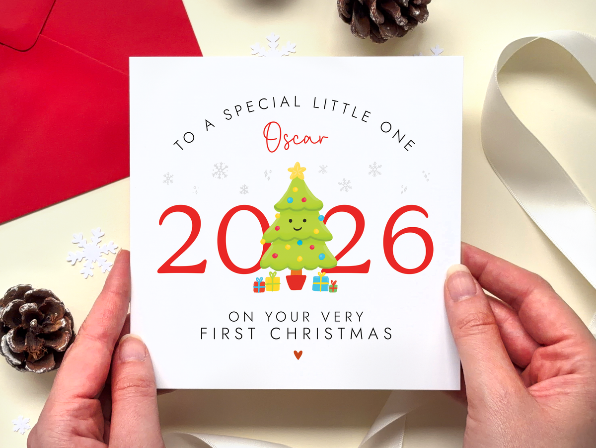 Personalised 1st Christmas Card for Baby