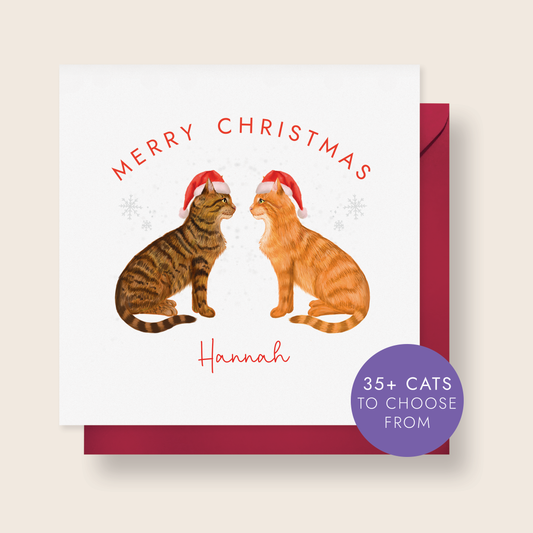 Personalised Choose the Cats Christmas Card