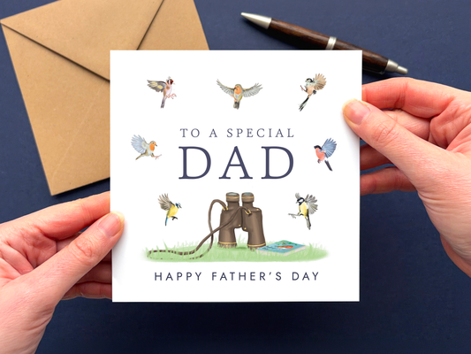 Personalised Birdwatching Father's Day Card for Dad