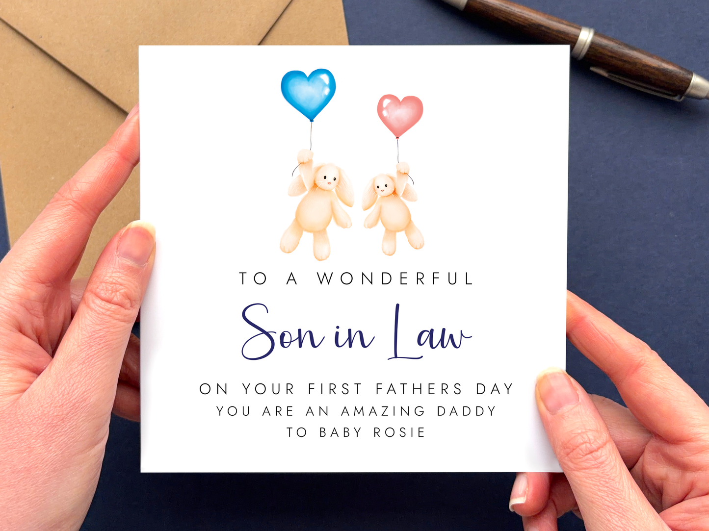 Personalised First Father's Day Card for Son in Law