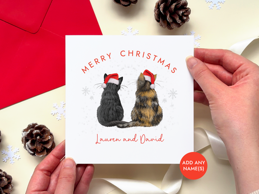 Personalised Cats Christmas Card