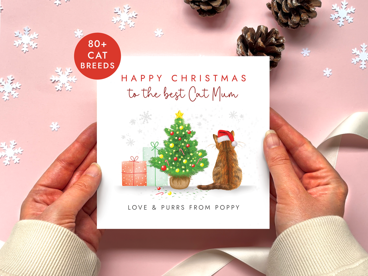 Personalised Cat Mum Christmas Card from the Cat