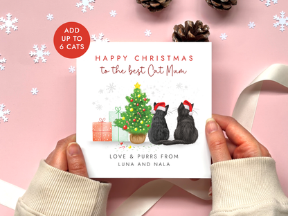 Personalised Cat Mum Christmas Card from the Cat