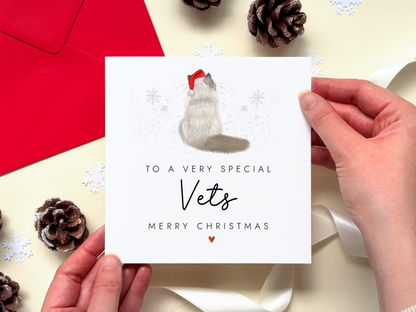 Personalised Cat Christmas Card for Cat Sitter