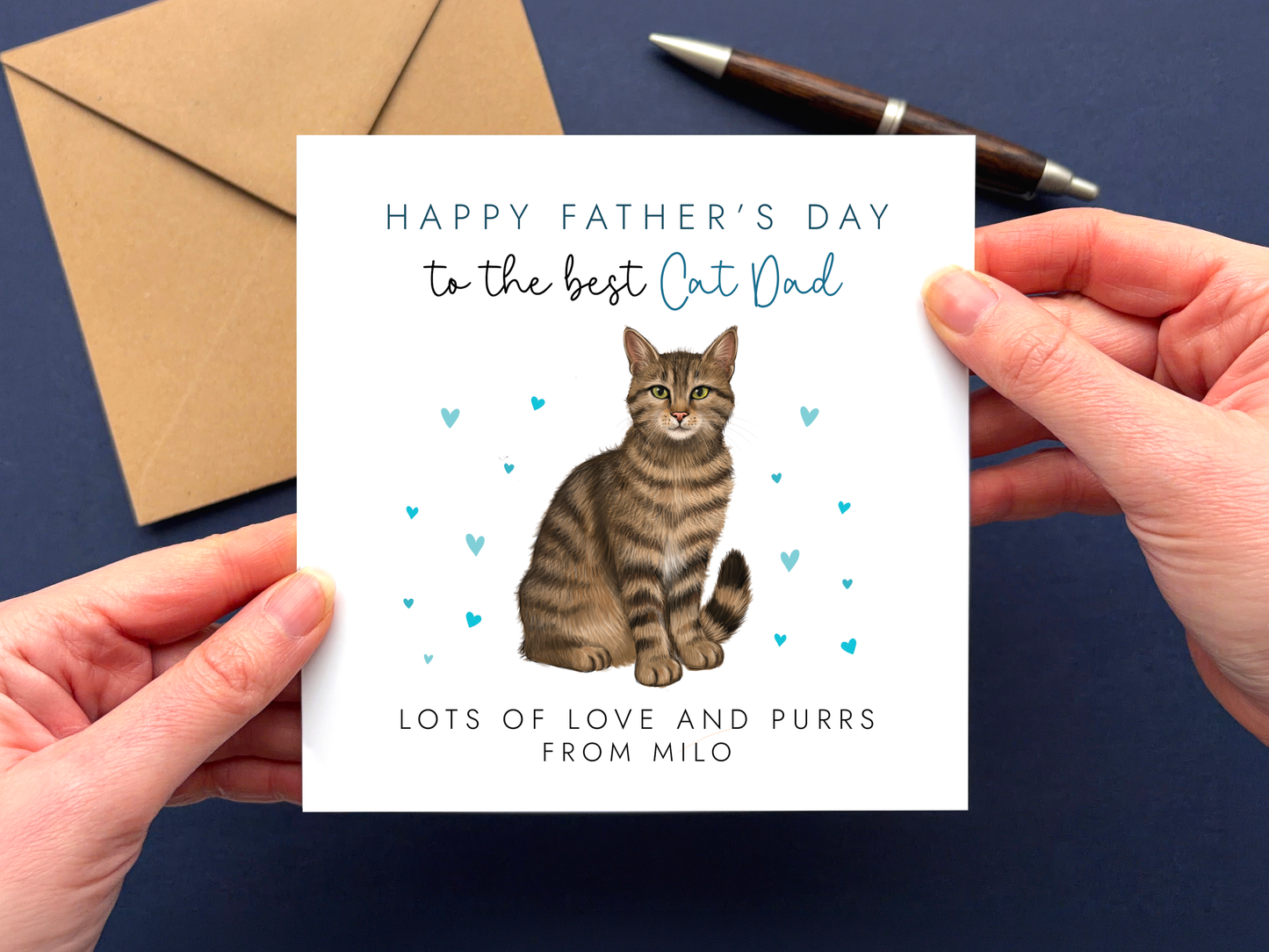Personalised Cats Father's Day Card for Cat Dad