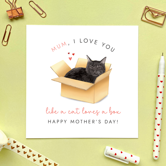 Personalised Choose the Cat Mother's Day Card for Mum