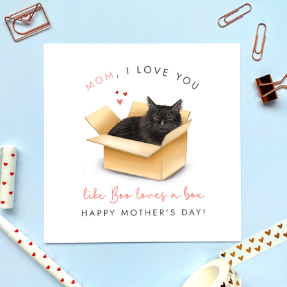 Personalised Choose the Cat Mother's Day Card for Mum