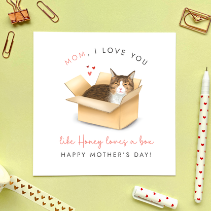 Personalised Choose the Cat Mother's Day Card for Mum