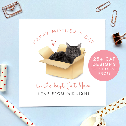 Personalised Choose the Cat Mother's Day Card for Cat Mum