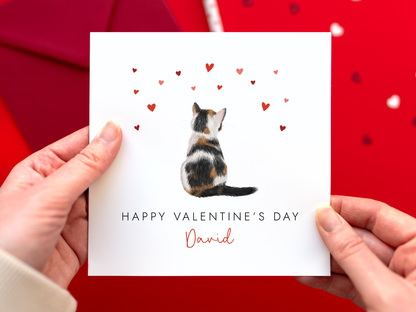 Personalised Cat Valentine's Day Card