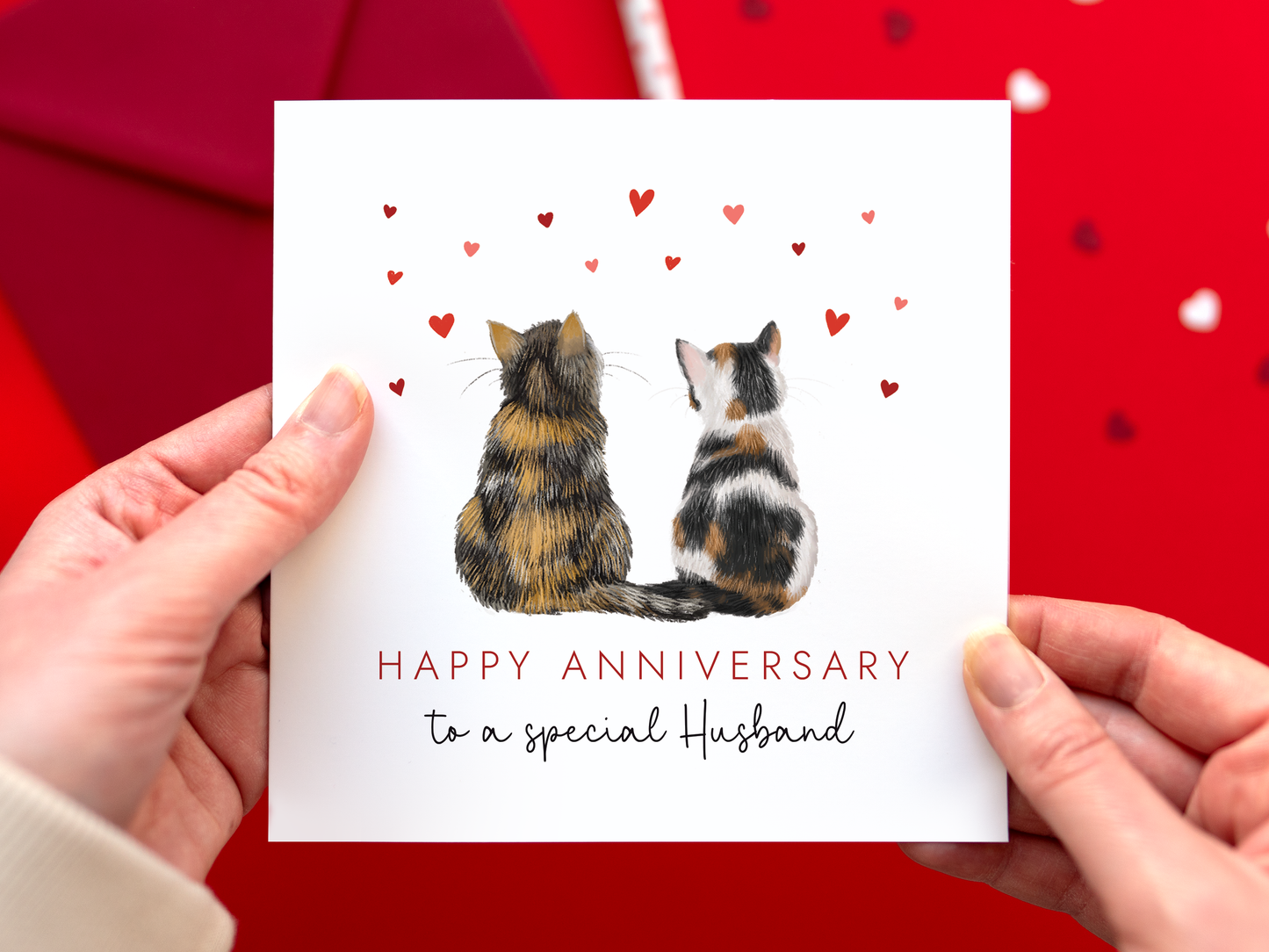 Personalised Cat and Dog Anniversary Card