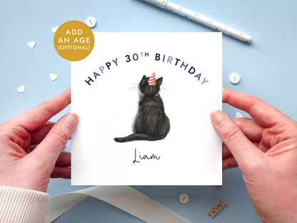 Personalised Cats Birthday Card for Him or Her