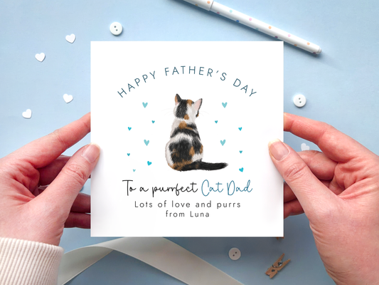 Personalised Cat Father's Day Card for Cat Dad
