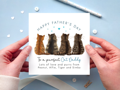 Personalised Father's Day Card from the Cats