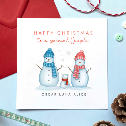 Personalised Christmas Card for Couple