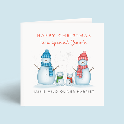 Personalised Christmas Card for Couple