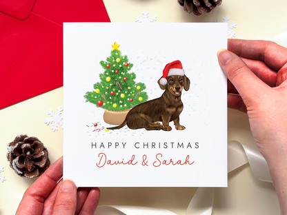 Personalised Dachshund Christmas Card