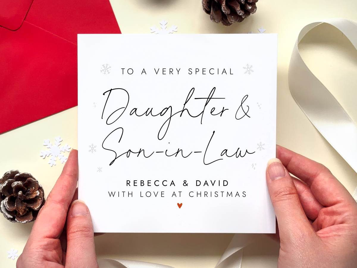 Personalised Christmas Card for Daughter and Son-in-Law