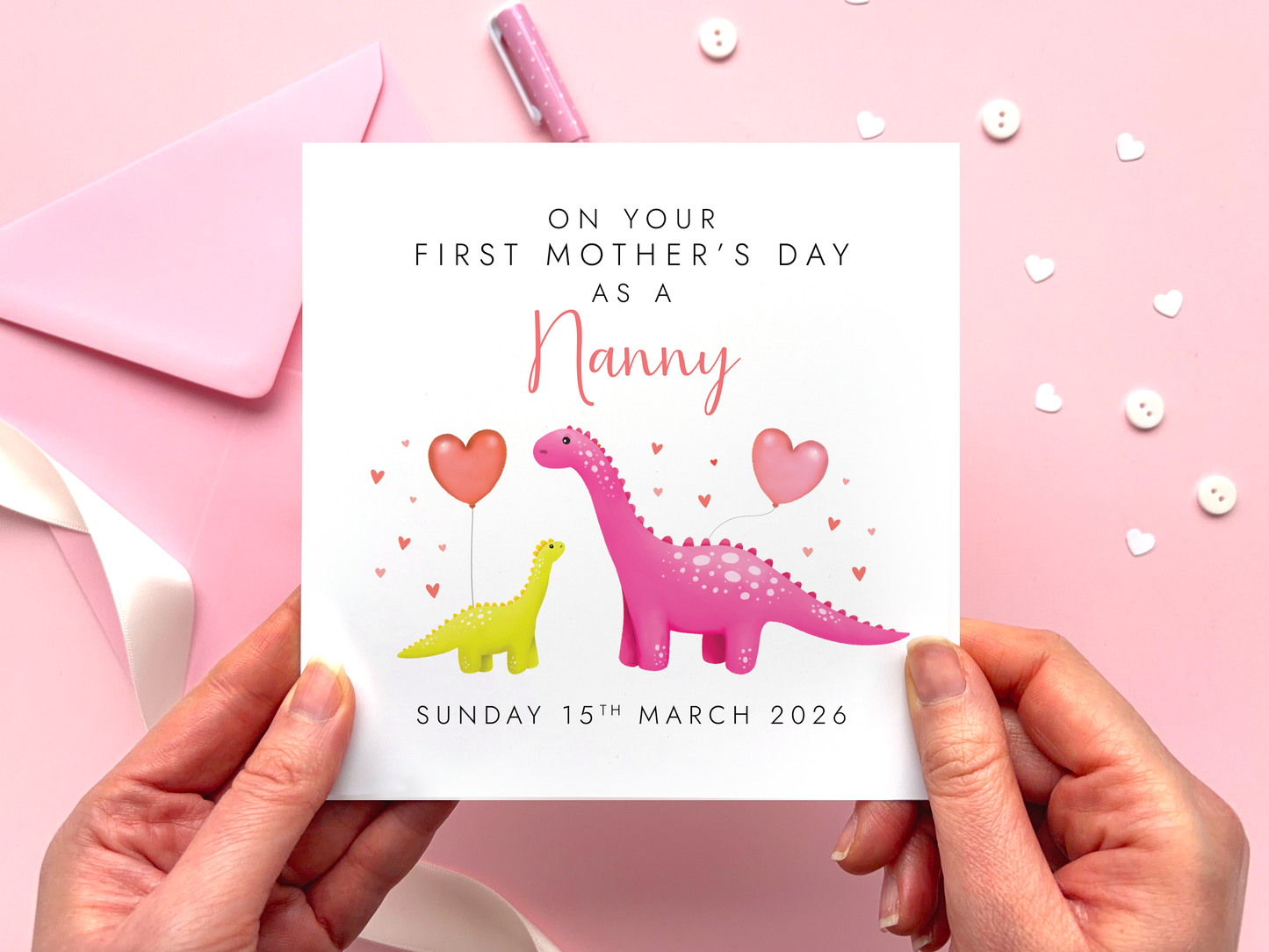 Personalised Dinosaur First Mother's Day Card