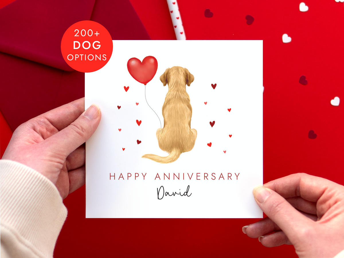 Personalised Dog Anniversary Card