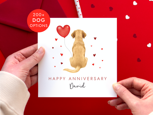 Personalised Dog Anniversary Card