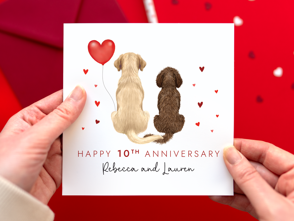 Personalised Dog Anniversary Card