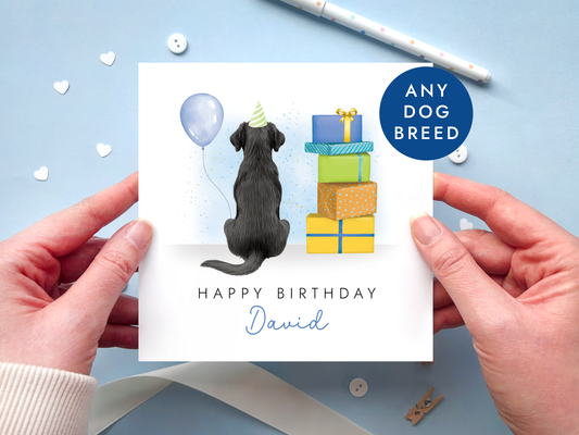 Personalised Dog Birthday Card for Him