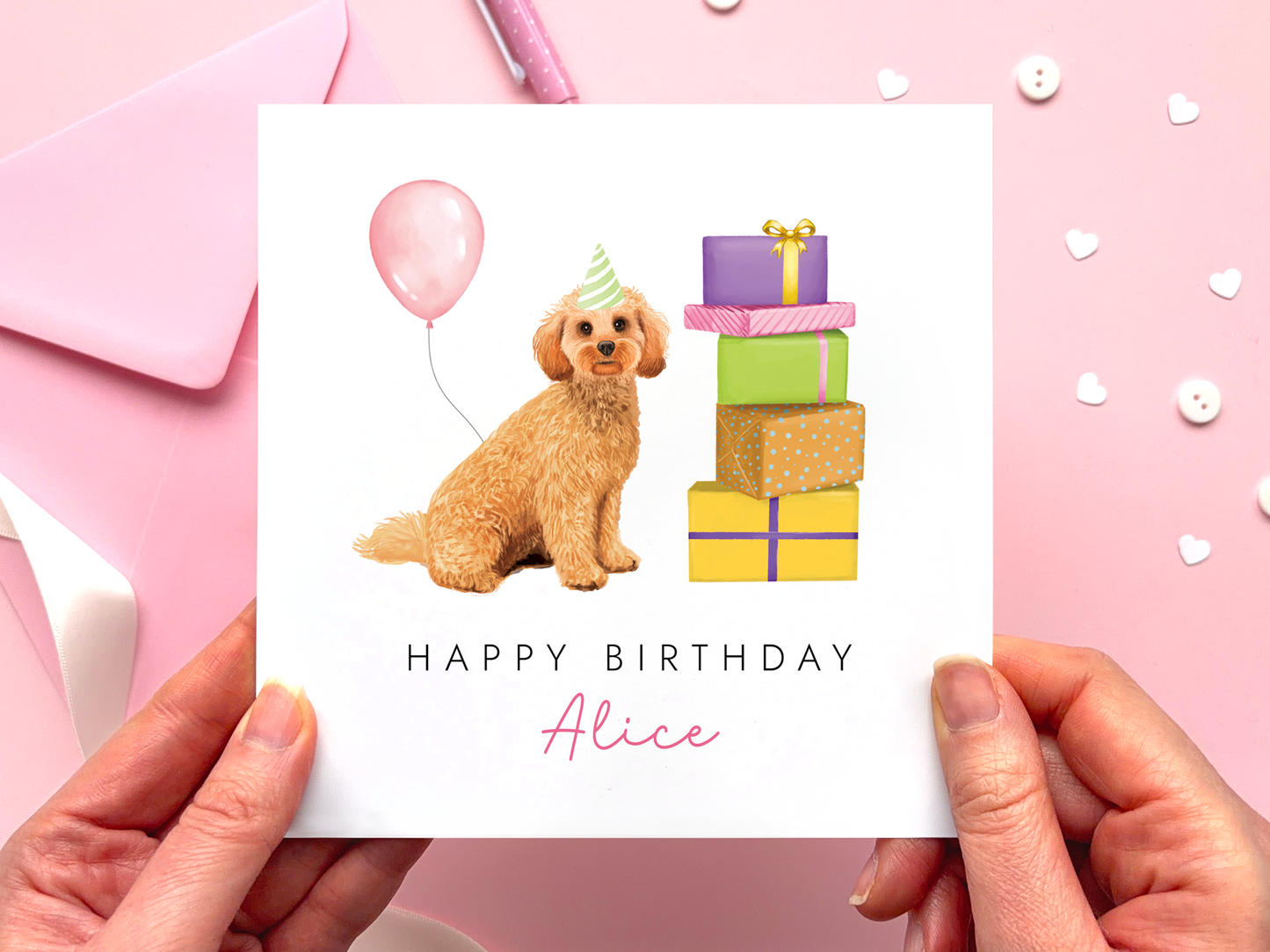 Personalised Cockapoo Birthday Card for Her