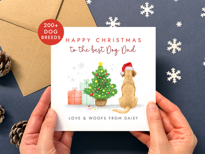 Personalised Dog Dad Christmas Card from Dogs