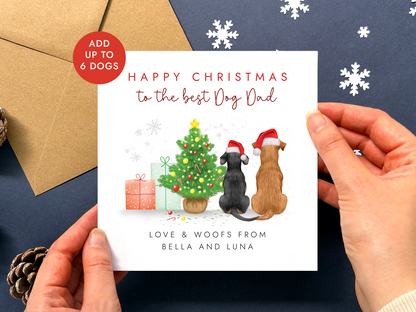 Personalised Dog Dad Christmas Card from Dogs