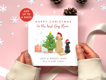 Personalised Dog Mum Christmas Card from Dogs