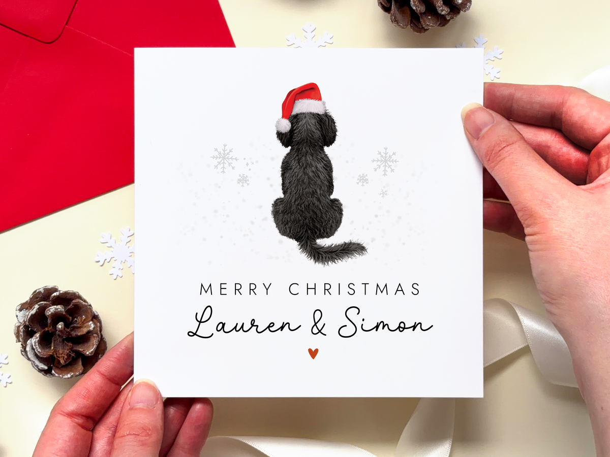 Personalised Cavapoo Dog Christmas Card