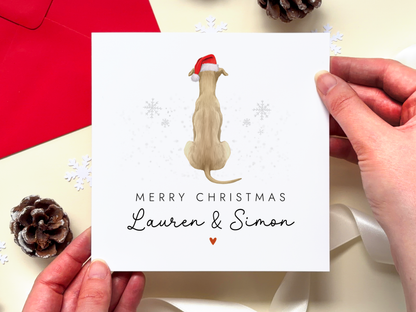 Personalised Greyhound Christmas Card
