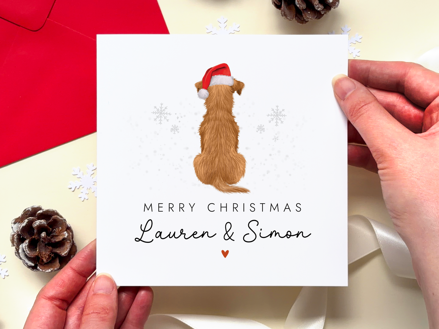 Personalised Jack Russell Dog Christmas Card