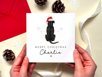 Personalised Rottweiler Dog Christmas Card