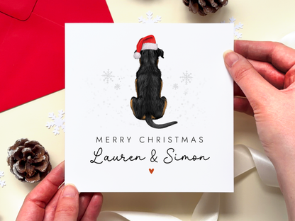 Personalised Rottweiler Dog Christmas Card