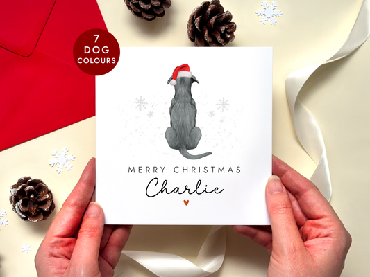 Personalised Staffy Christmas Card