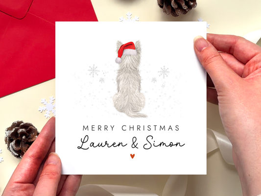Personalised Westie Dog Christmas Card