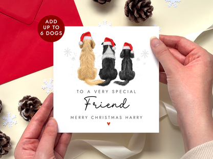 Personalised Dog Christmas Card for Friend