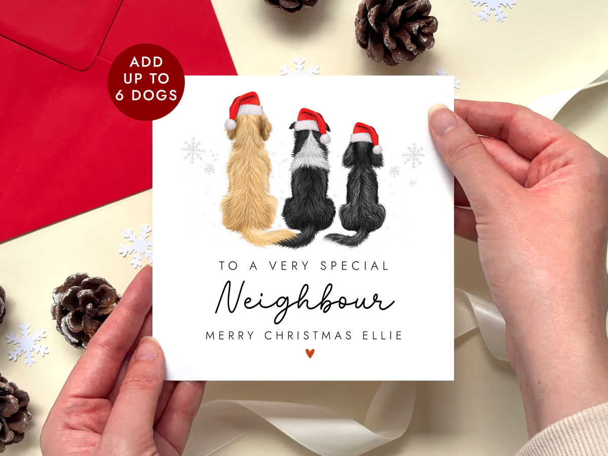 Personalised Dog Christmas Card for Neighbour