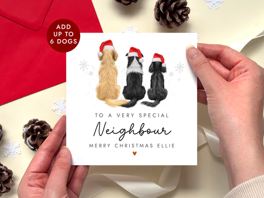 Personalised Dog Christmas Card for Neighbour