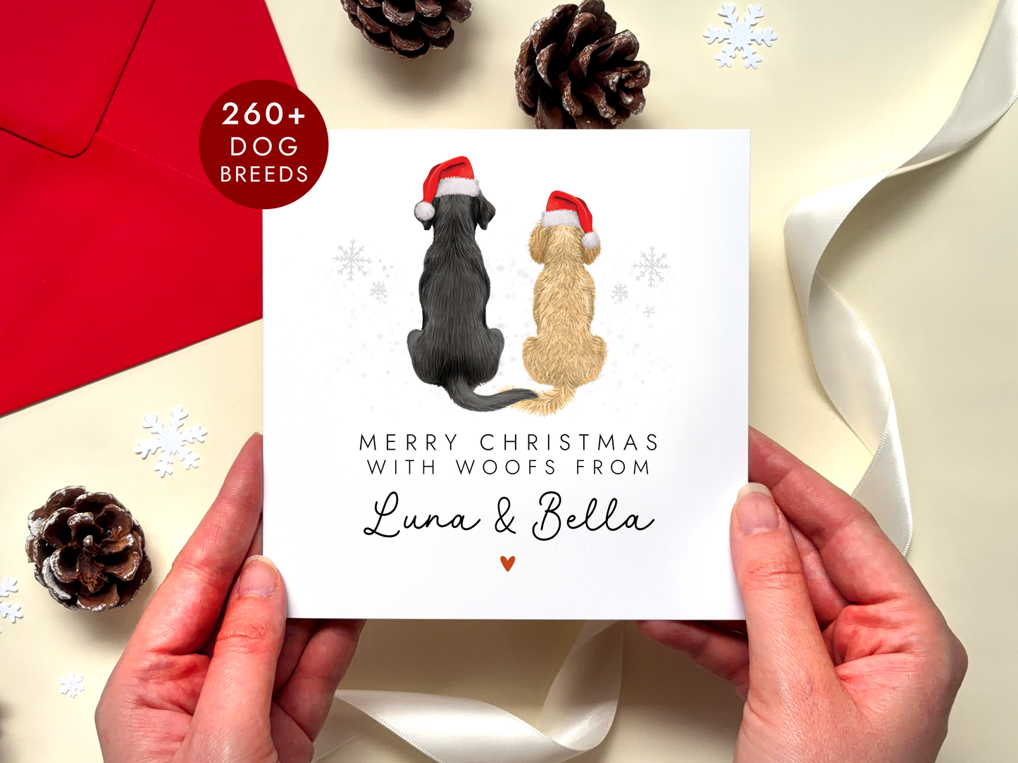 Personalised Christmas Card from Dogs