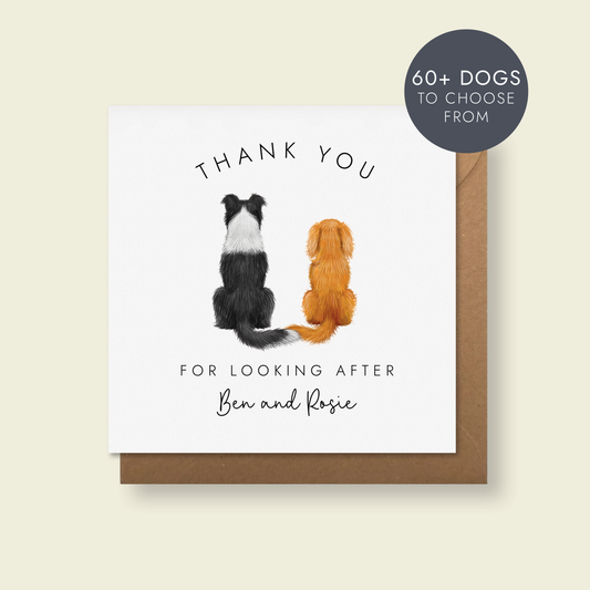 Personalised Dogs Thank You Card