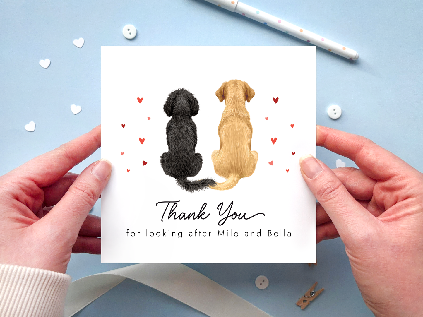 Personalised Dog Thank You Card