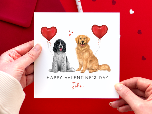 Personalised Choose the Dogs Valentine's Day Card