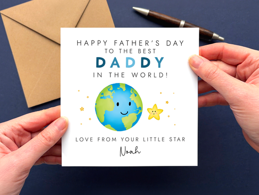 Personalised Father's Day Card for Best Daddy in the World