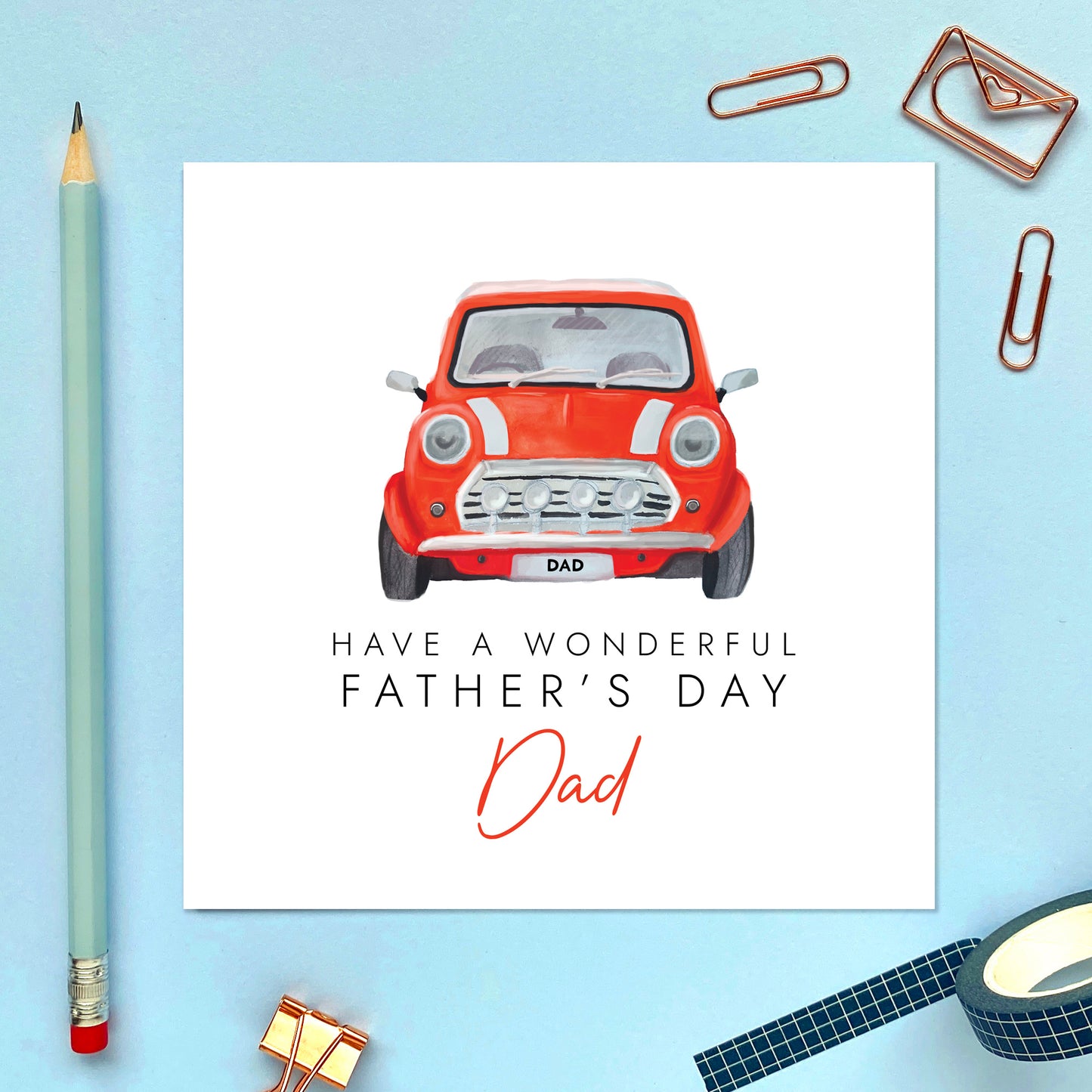 Classic Car Fathers Day Card